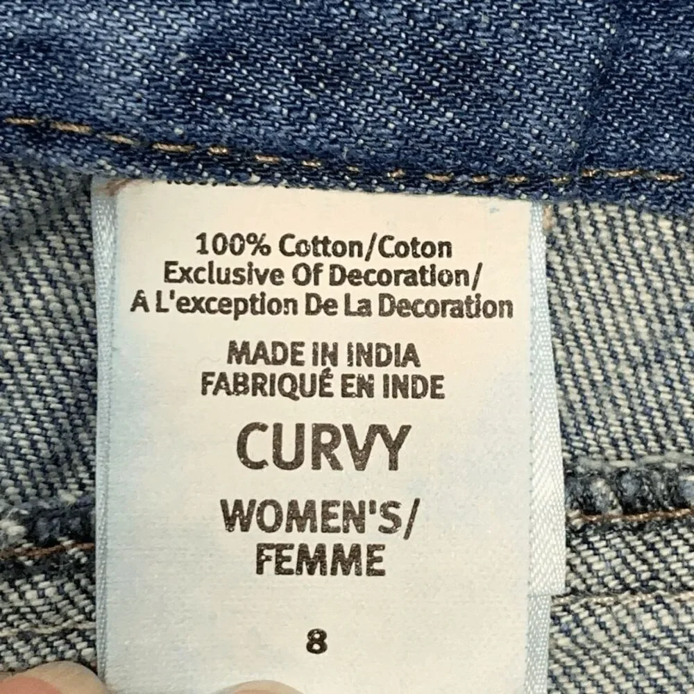Eddie Bauer Curvy Long Denim Short